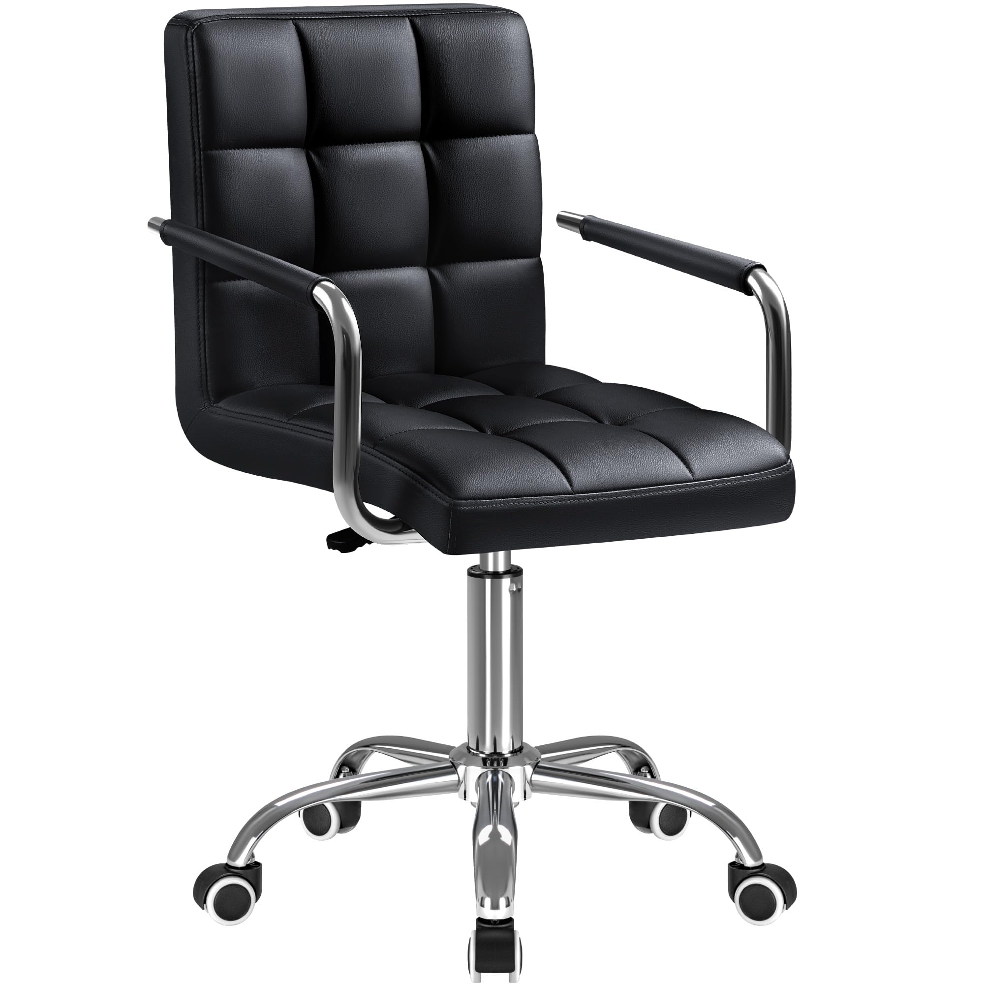 Office Furniture Desk - Black PU Leather Swivel Office Chair