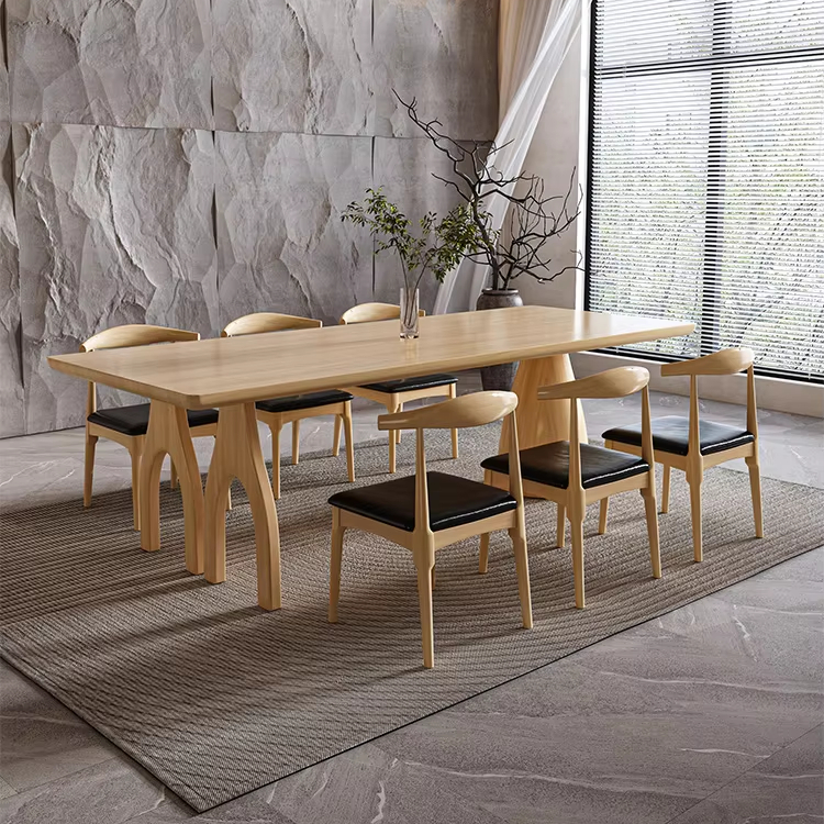 Office Furniture Custom - Rectangular Dining Table Match 6 Chairs
