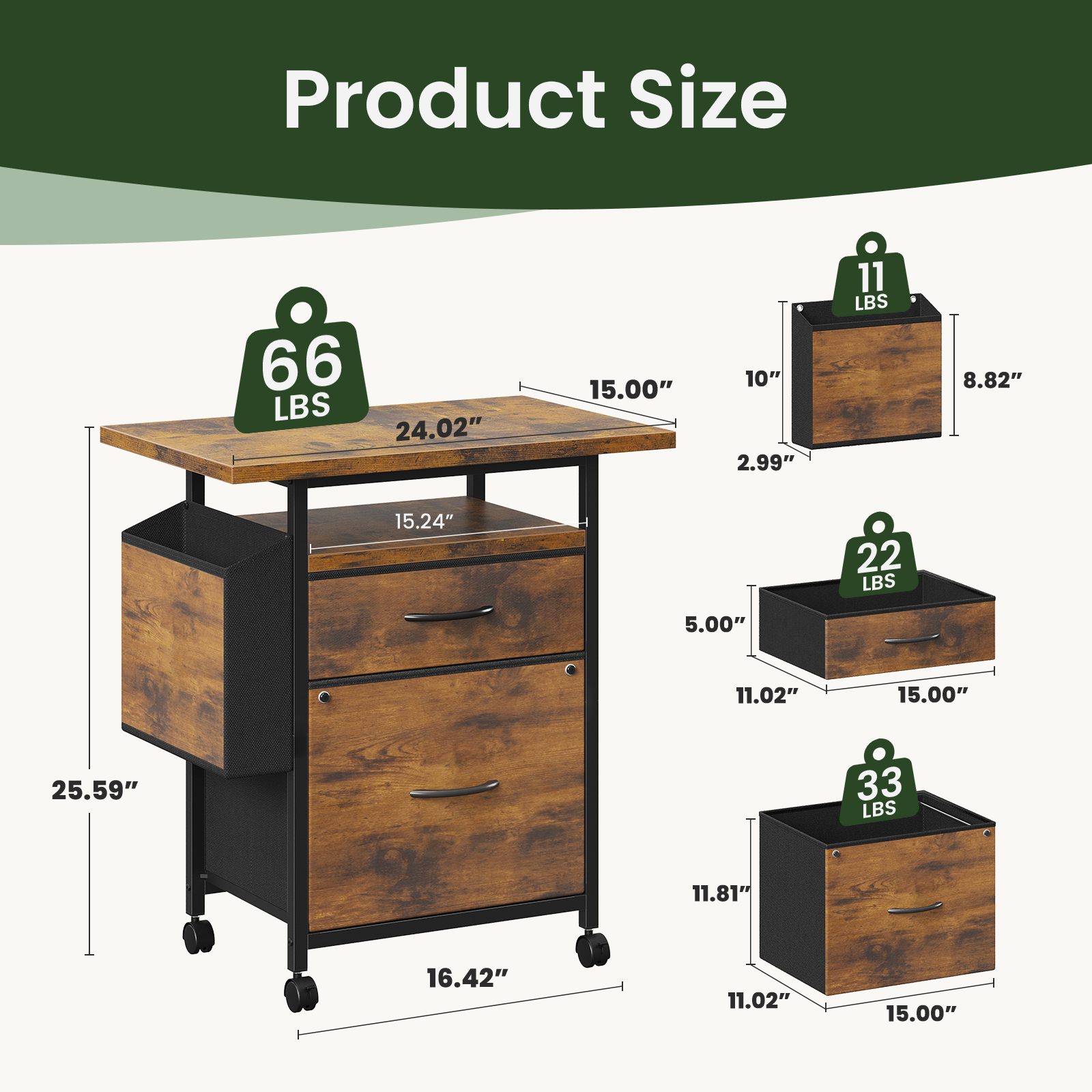 JHK Mobile File Cabinet with 2 - Office Furniture Filing Cabinets incelemesi ve fiyatı