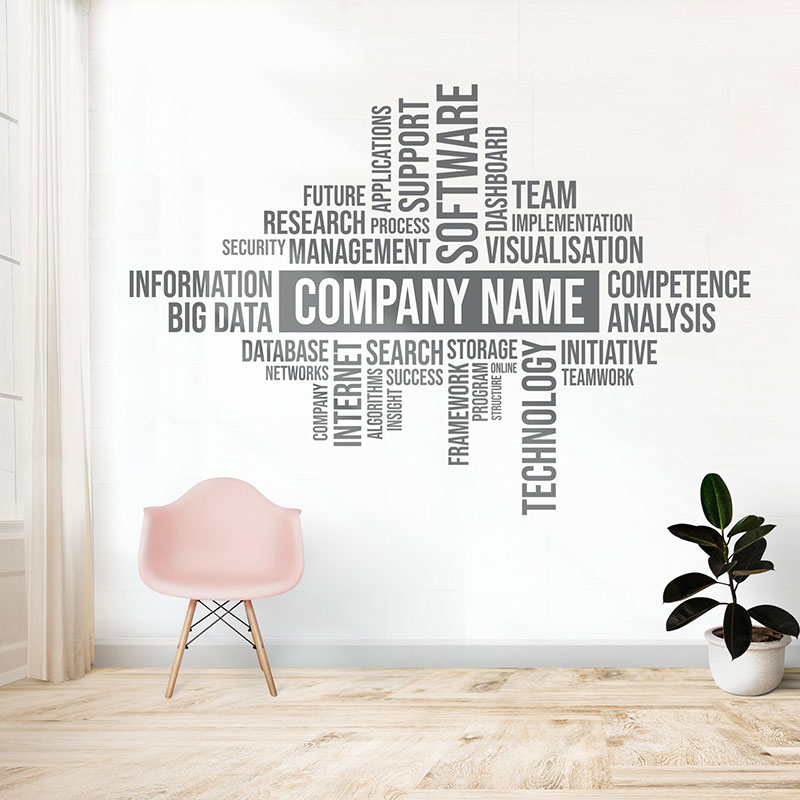 Custom Business Name Wall Deca - Office Furniture Custom incelemesi ve fiyatı