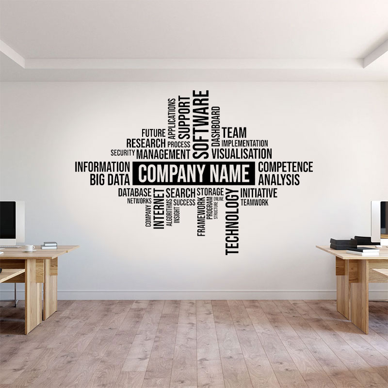 Custom Business Name Wall Deca - Office Furniture Custom incelemesi ve fiyatı
