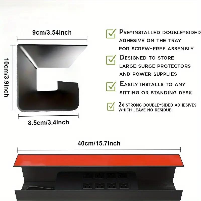 1PC 40cm/15.75inch PVC Under T - Office Furniture Desk incelemesi ve fiyatı