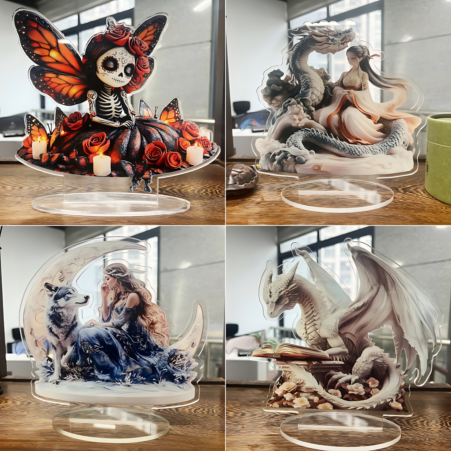 Two Tigers Statue,2D Flat Anim - Office Furniture Desk incelemesi ve fiyatı