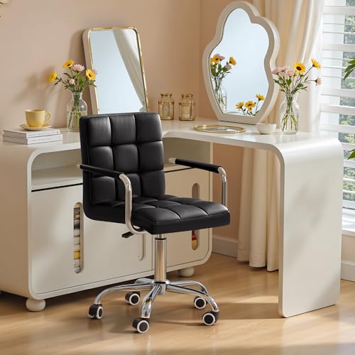 Black PU Leather Swivel Office - Office Furniture Desk incelemesi ve fiyatı