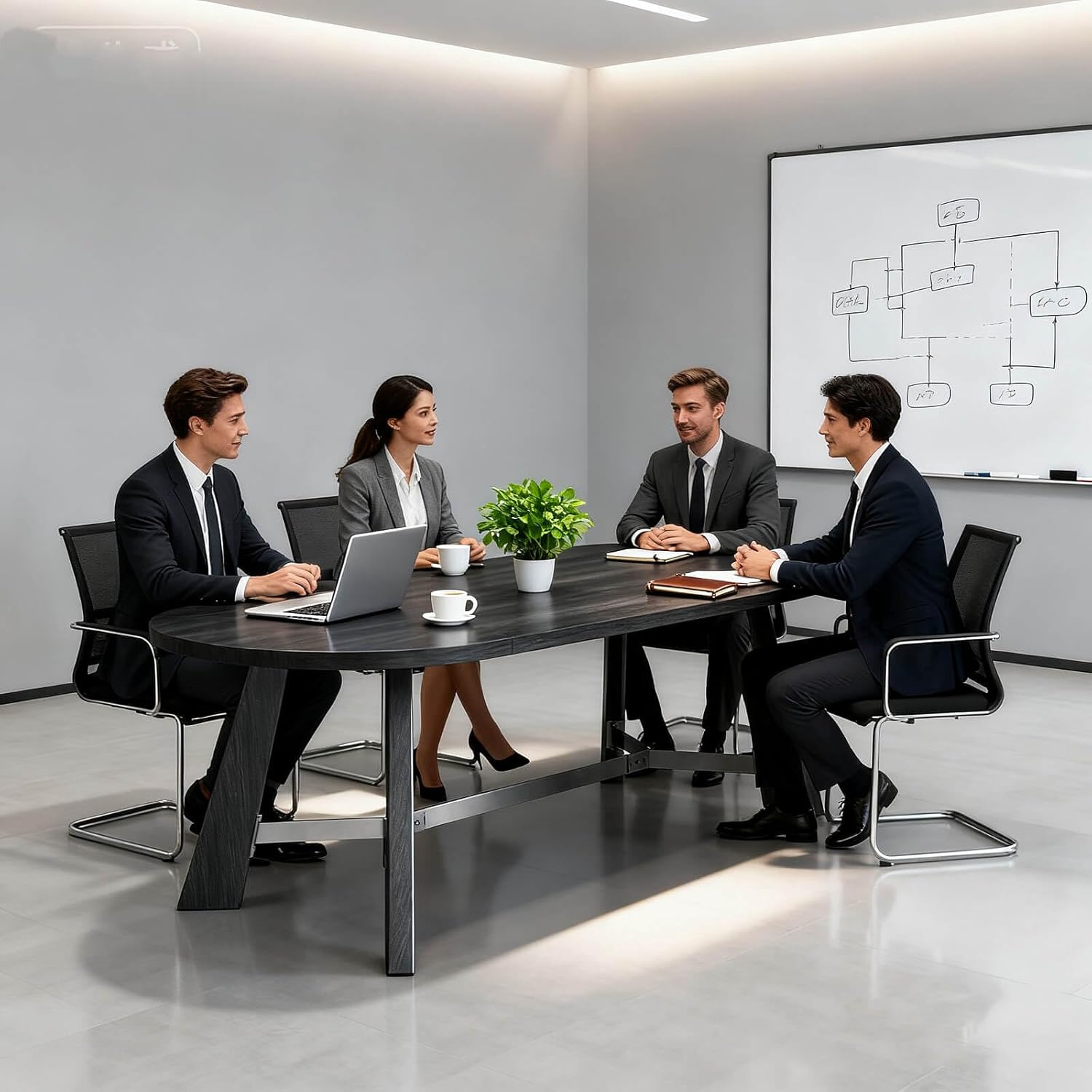 6-8 Person Oval Conference Tab - Office Furniture Custom incelemesi ve fiyatı