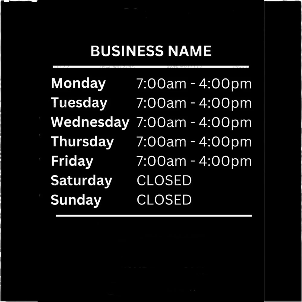 Opening Hours With Custom Busi - Office Furniture Custom incelemesi ve fiyatı