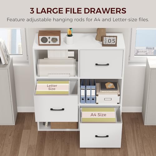 White 3 Drawer File Cabinet Wi - Office Furniture Filing Cabinets incelemesi ve fiyatı