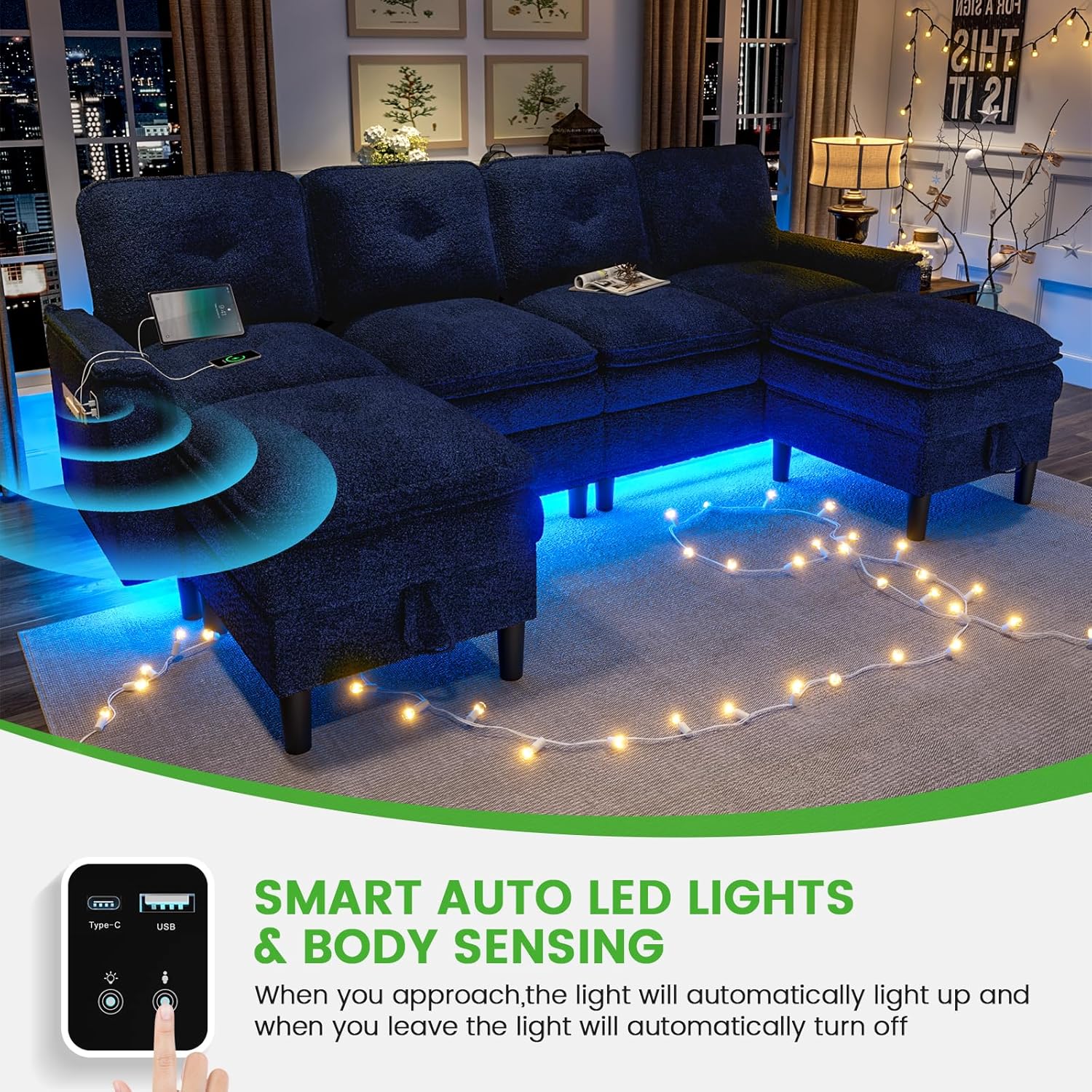 U/L Shaped 4 Seat Sectional So - Office Furniture Custom incelemesi ve fiyatı