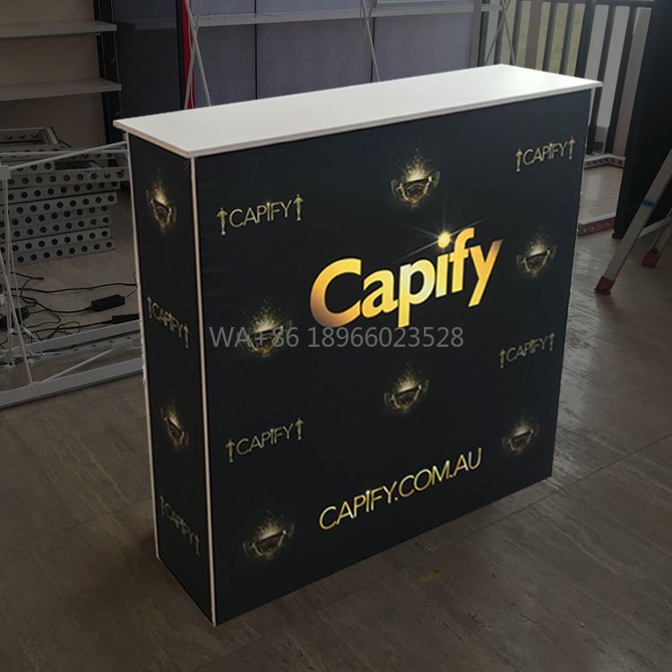 Aluminum Backlit Pop up Trade  - Reception Desk Counter incelemesi ve fiyatı