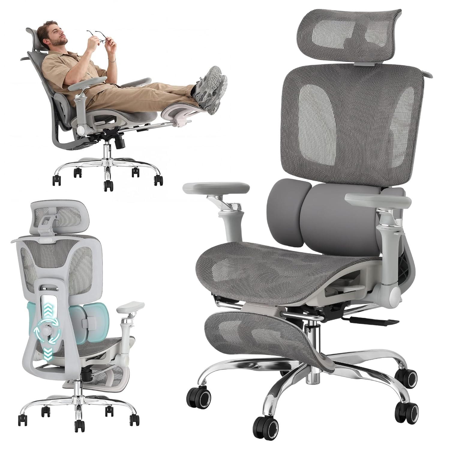 Ergonomic Mesh Chair 3-Zone Lu - Office Furniture Zone incelemesi ve fiyatı