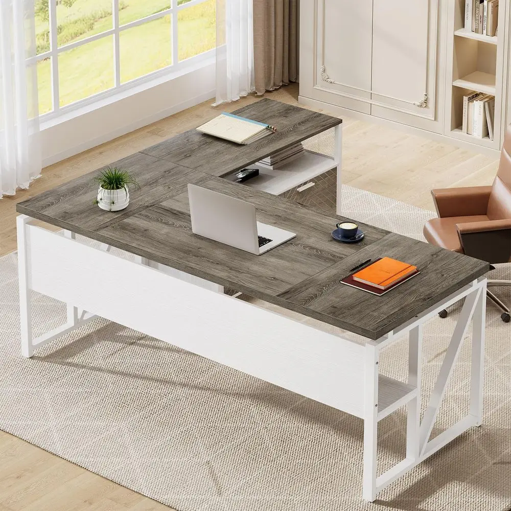 LShaped Desk with Drawers, 63  - Office Furniture Filing Cabinets incelemesi ve fiyatı
